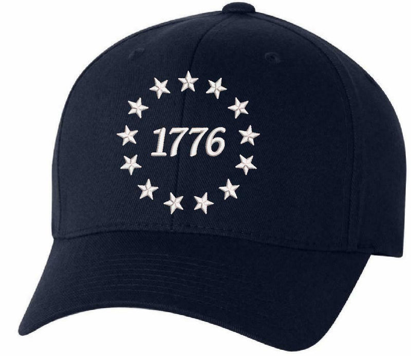 1776 Stars Embroidered FLEX FIT Hat - Declaration of Independence Hat - Various