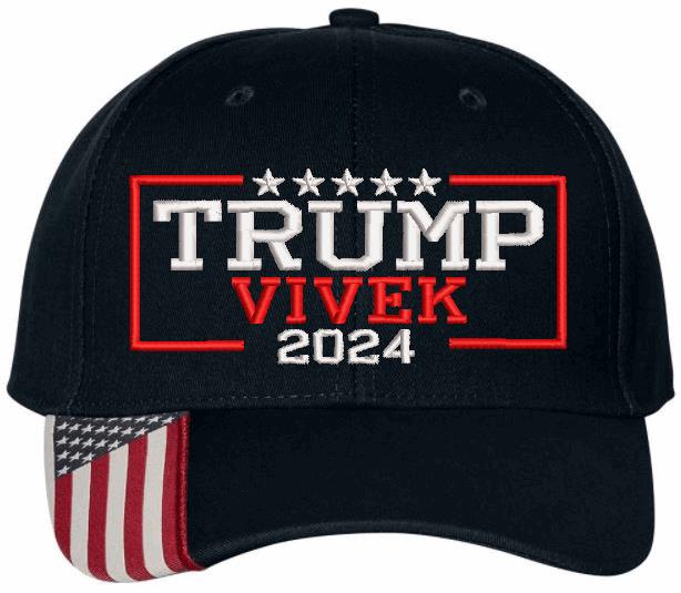 Trump Vivek 2024 Embroidered Adjustable/Flex Fit Hat