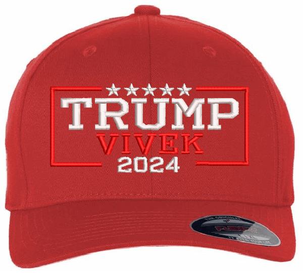 Trump Vivek 2024 Embroidered Adjustable/Flex Fit Hat