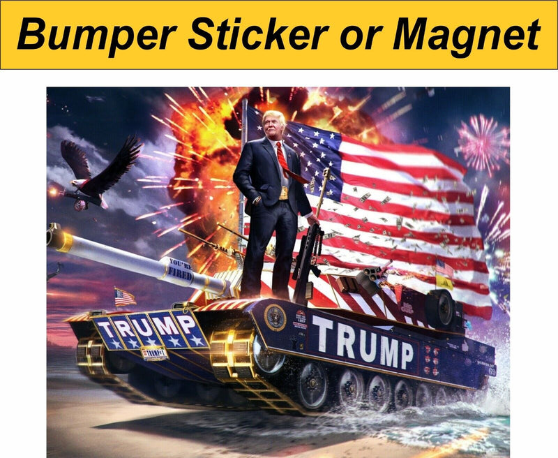 Trump 2024 Sticker - Trump 2024 TANK MAGA Exterior Decal in Various Sizes