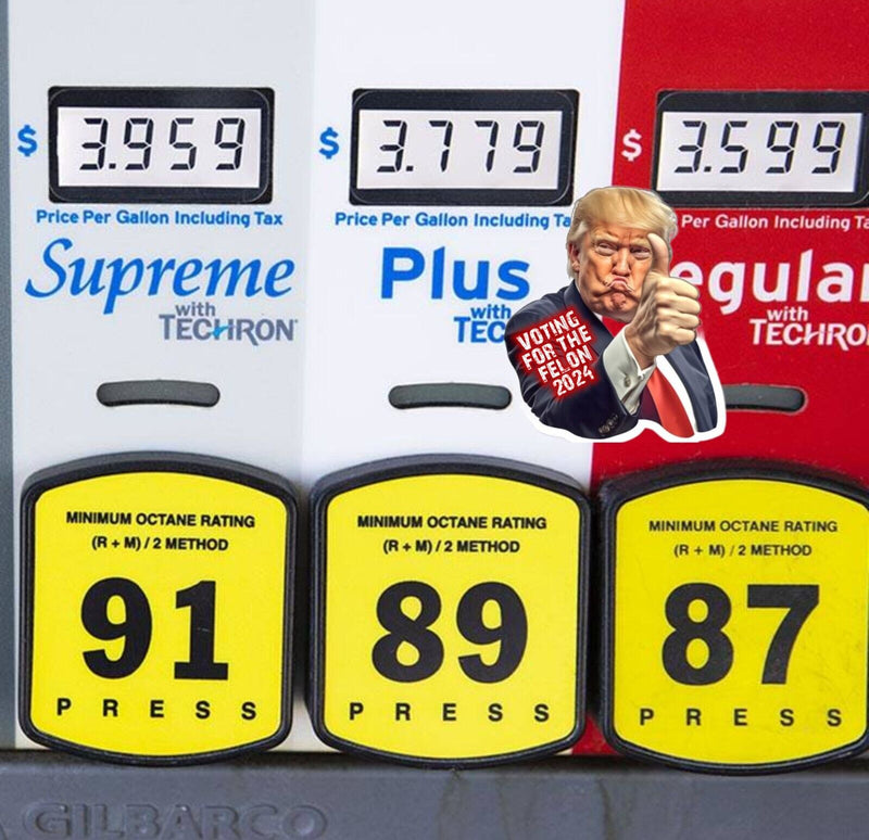 Trump 2024 Voting for the Felon 2024 PACK OF 20 Small 2" Decals for Gas Pumps :)