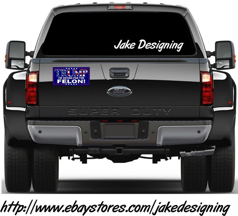 Voting for the Felon in 2024 Bumper or Window Sticker