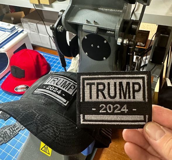 Trump 2024 PATCH Hat - Embroidered TRUMP 2024 Adjustable Tac600 Flag Patch Hat