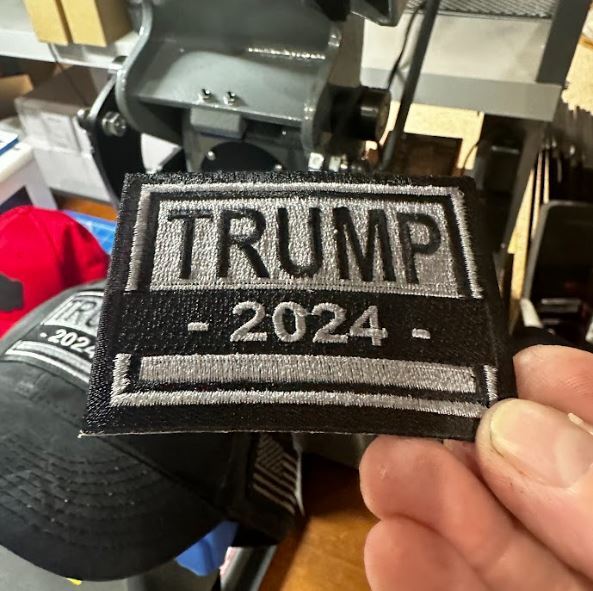 Trump 2024 PATCH Hat - Embroidered TRUMP 2024 Adjustable Tac600 Flag Patch Hat