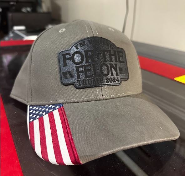 Convicted Felon "Voting for the Felon" OLIVE USA-300 Trump 2024 Adjustable Hat