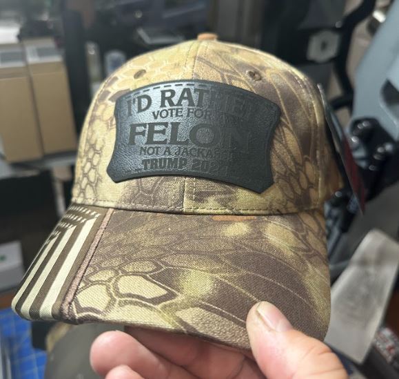 Convicted Felon "Voting for the Felon Not a Jackass" Highlander Adjustable Hat