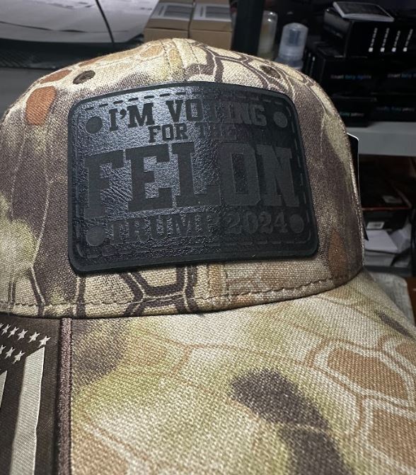 Convicted Felon "Voting for the Felon" HIGHLANDER Trump 2024 Adjustable Hat MAGA