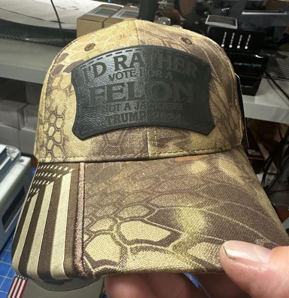 Convicted Felon "Voting for the Felon Not a Jackass" Highlander Adjustable Hat