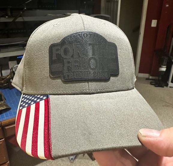 Convicted Felon "Voting for the Felon" OLIVE USA-300 Trump 2024 Adjustable Hat