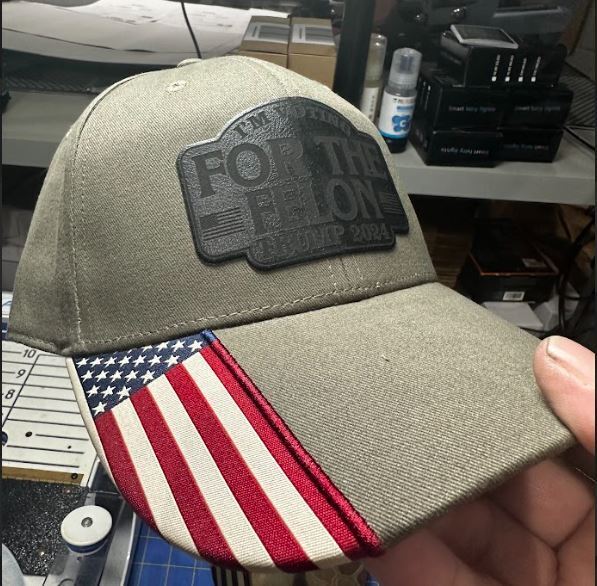 Convicted Felon "Voting for the Felon" OLIVE USA-300 Trump 2024 Adjustable Hat