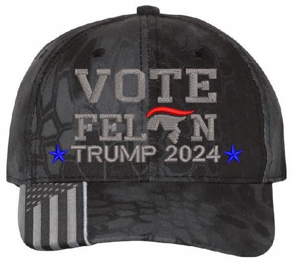 VOTE FELON | Trump 2024 Embroidered Hat Trump 2024 Trump Hat MAGA USA300 Hat