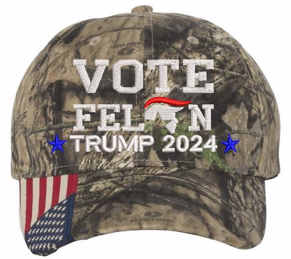 VOTE FELON | Trump 2024 Embroidered Hat Trump 2024 Trump Hat MAGA USA300 Hat