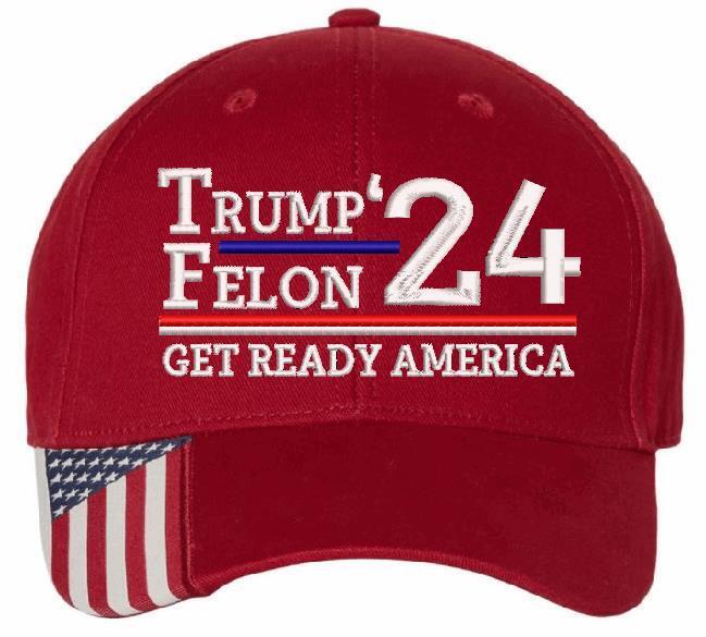 Convicted Felon Trump 2024 Embroidered Hat - USA300 MAGA Trump Hat Save America