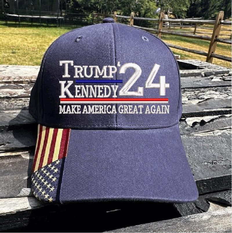 Trump Kennedy Jr 2024 Embroidered Flex fit or Adjustable Hat Trump Hat MAGA