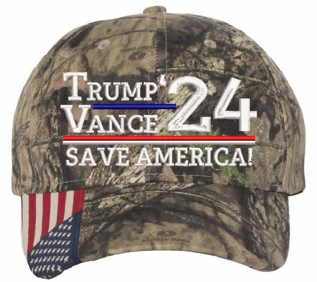 Trump Vance Hat 2024 Ver. 2 Embroidered Hat - USA300 or Flex Fit Trump 2024 Hat