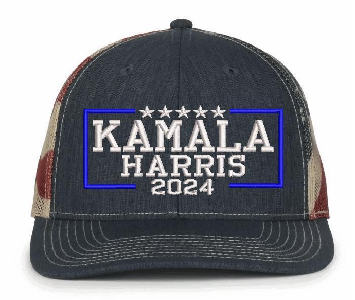 Kamala Harris 2024 Adjustable Hat USA Old Glory Adjustable USA Hat Harris 2024