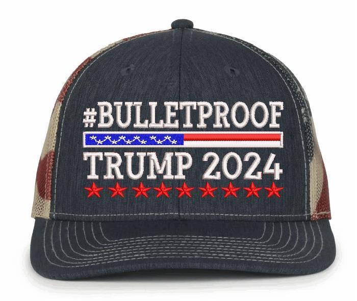 Trump Bulletproof Trump 2024 Old Glor Flag Adjustable Hat - MAGA Save America