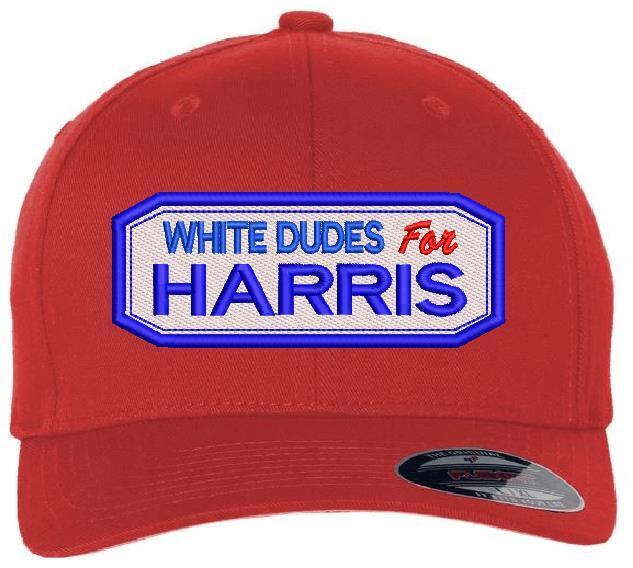 White Dudes For Kamala-Harris Hat Embroidered Flex Fit Harris 2024 Hat Kamala