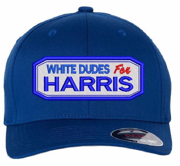 White Dudes For Kamala-Harris Hat Embroidered Flex Fit Harris 2024 Hat Kamala