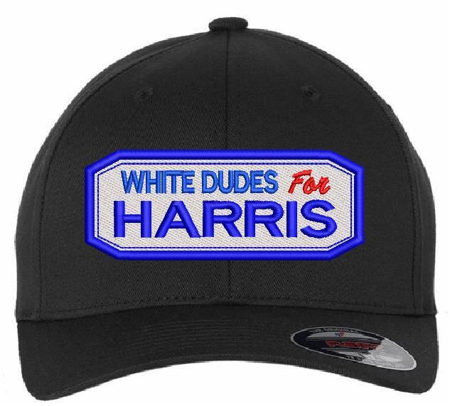 White Dudes For Kamala-Harris Hat Embroidered Flex Fit Harris 2024 Hat Kamala