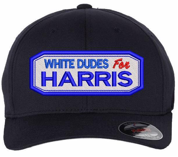 White Dudes For Kamala-Harris Hat Embroidered Flex Fit Harris 2024 Hat Kamala