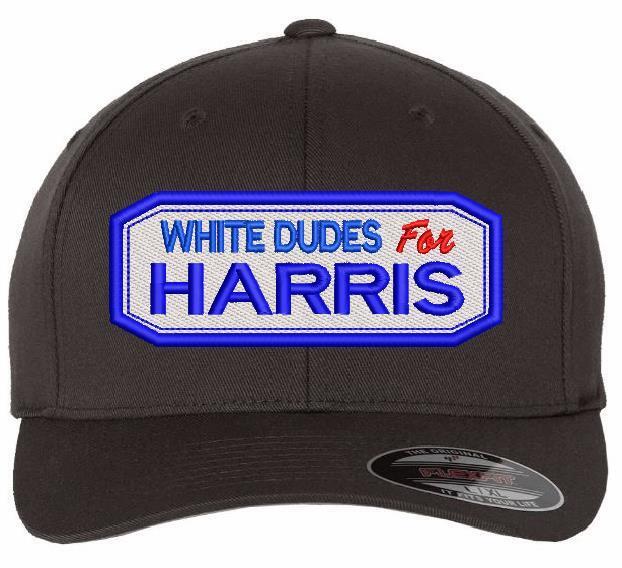 White Dudes For Kamala-Harris Hat Embroidered Flex Fit Harris 2024 Hat Kamala