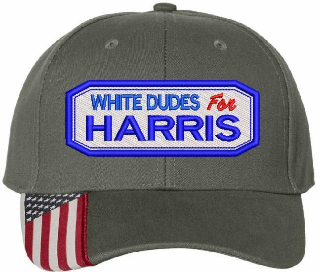 White Dudes For Kamala-Harris Hat Embroidered USA300 Adjustable Hat Kamala 2024