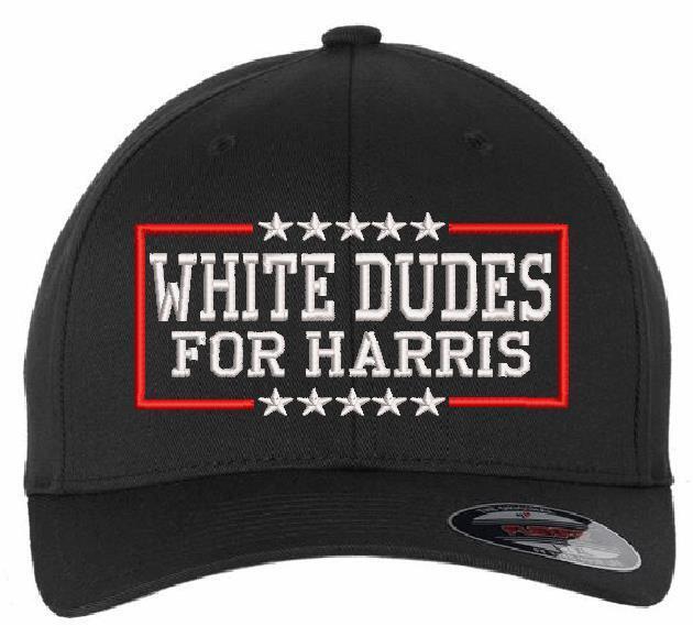 White Dudes For Kamala-Harris Hat Embroidered Flex Fit Harris 2024 Hat Version 2