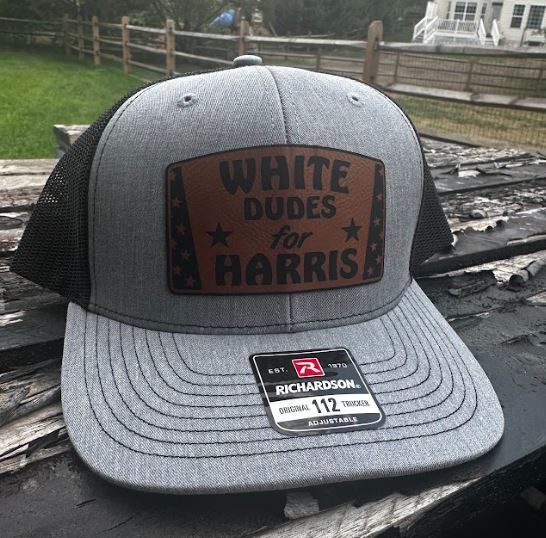 White Dudes for Harris Kamala Harris Hat Heather/Black Richardson Adj. Hat