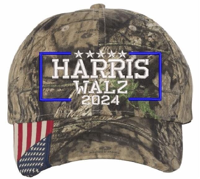 Harris Walz 2024 Embroidered Mossy Oak CWF305 Adjustable Hat