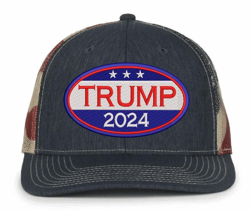 Trump Vance Hat Trump 2024 Oval Embroidered Old Glory Adjustable MAGA Hat