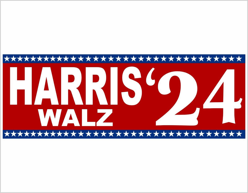 Harris Walz 2024 Bumper Sticker Kamala Harris Red/Blue Version