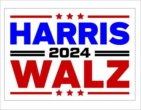 Harris Walz 2024 Sticker or Magnet Political Decal Harris Walz 2024 Kamala