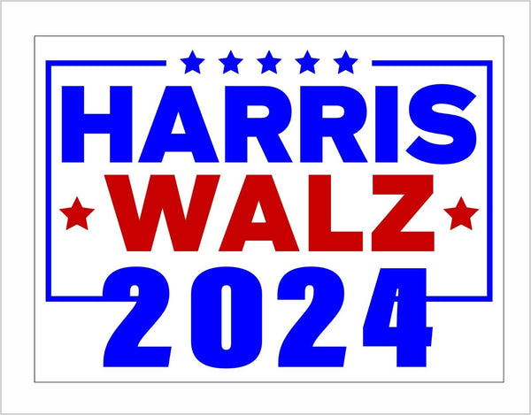 Harris Walz 2024 Sticker or Magnet Political Decal Tim Walz 2024 Kamala Harris