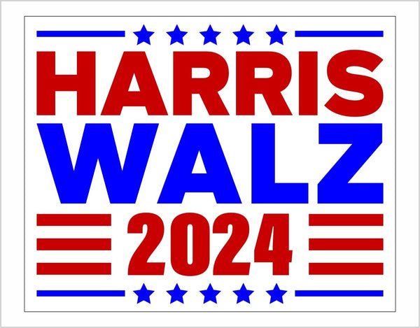 Harris Walz 2024 Sticker or Magnet Political Decal Kamala Harris Tim Walz 2024