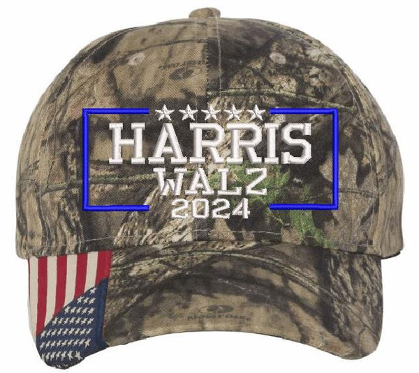 Harris Walz 2024 Embroidered Hat CWF305 Mossy Oak Hat