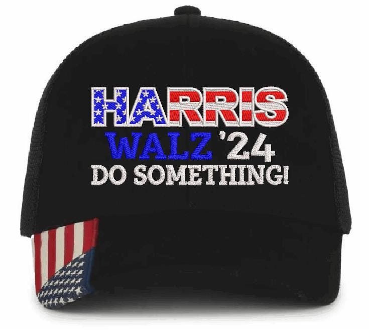 Harris Walz 2024 DO SOMETHING Embroidered Mossy Oak CWF305 Adjustable Hat