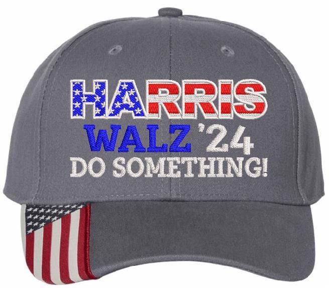 Harris Walz 2024 DO SOMETHING Embroidered Mossy Oak CWF305 Adjustable Hat