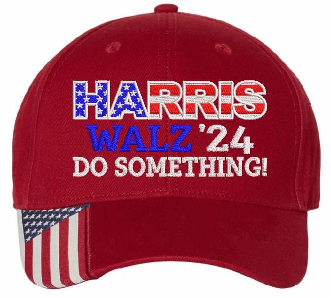 Harris Walz 2024 DO SOMETHING Embroidered Mossy Oak CWF305 Adjustable Hat