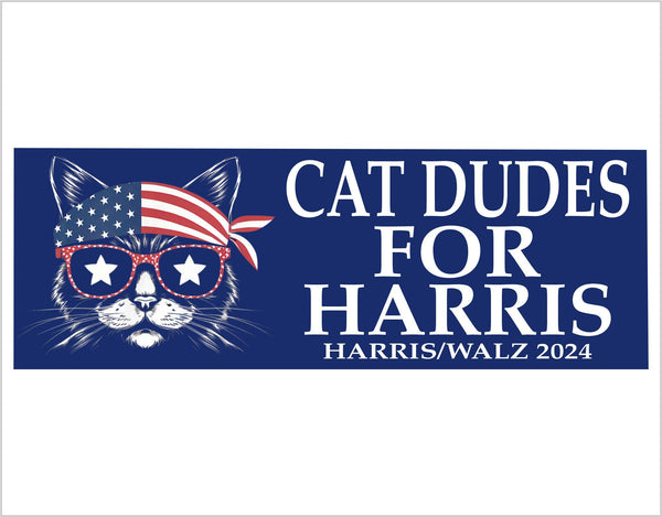 Kamala Harris 2024 Harris Walz CAT DUDES for Harris Sticker or Magnet