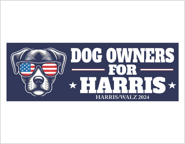 Dog Owners for Harris Walz 2024 Bumper Sticker/Magnet Dog Owners for Harris 2024