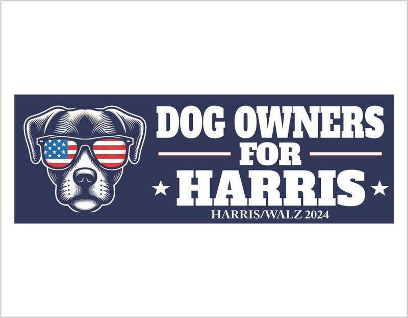 Dog Owners for Harris Bumper Sticker Kamala Harris Tim Walz 2024