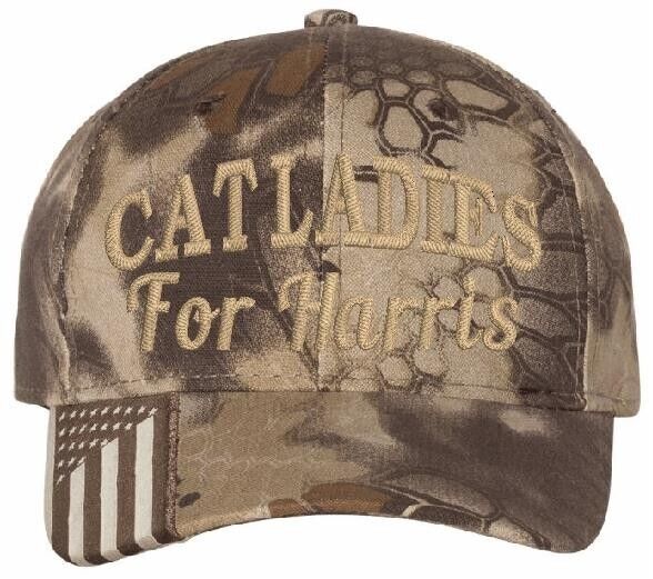 Cat Ladies for Harris Hat Vote Kamala Harris 2024 Embroidered Hat Highlander