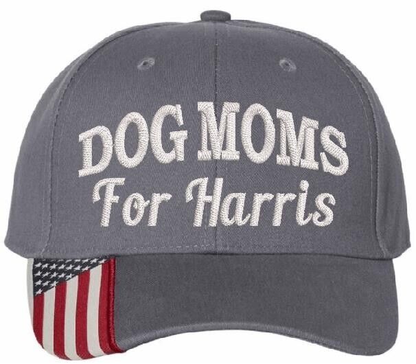 Dog Moms for Harris Hat Vote Kamala Harris 2024 Embroidered USA300 Charcoal hat