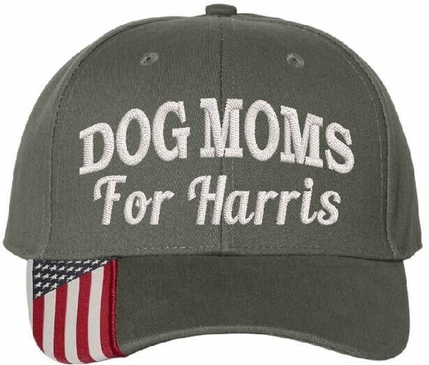 Dog Moms for Harris Hat Vote Kamala Harris 2024 Embroidered USA300 Olive Hat