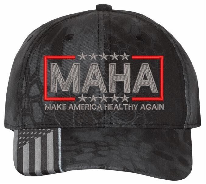 MAHA Make America Healthy Again Trump Vance Kennedy Embroidered Hat USA300 Typhn