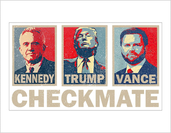 Trump Vance Kennedy CHECKMATE Window Sticker or Magnet - Trump Vance 2024 MAGA