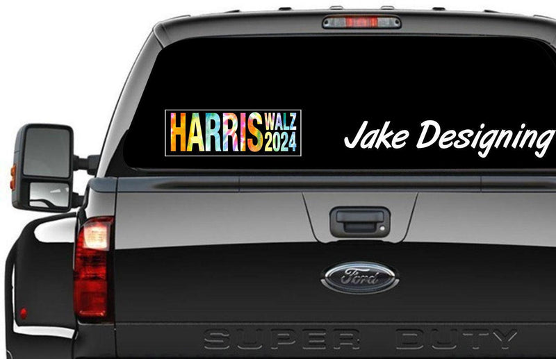 Harris Walz 2024 Bumper Sticker Colorful Vote Harris Sticker or Magnet