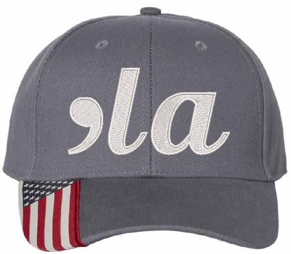 Comma LA Hat, kamala harris hat , Comma + La, kamala harris Embroidered Cap USA300 Gray