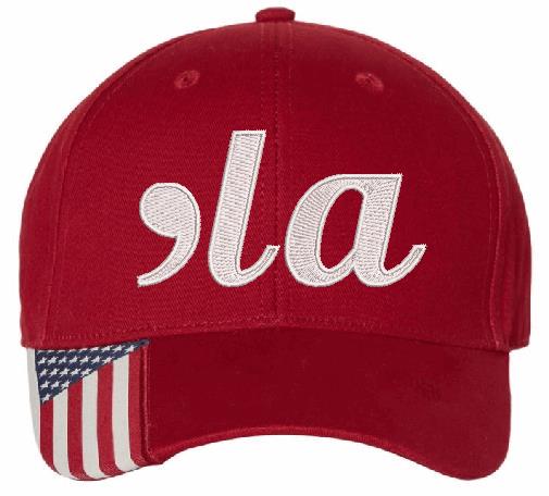 Comma LA Hat, kamala harris hat , Comma + La, kamala harris Embroidered Cap USA300 Red